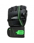 Перчатки для ММА Boybo B-series, черно-зеленые р.L Чёрный-фото 4 additional image